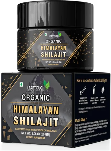 Miniatura 7 de Leaftouch - Auténtica resina Shilajit de grado dorado, resina Shilajit pura del Himalaya, orgánica y de alta potencia, más de 85 minerales de traza