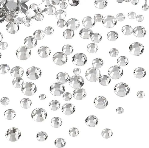 Miniatura 8 de 3456 piezas de cuentas de vidrio con respaldo plano, diamantes y gemas para arte de uñas, 6 tamaños ss4~ss12 Amatista