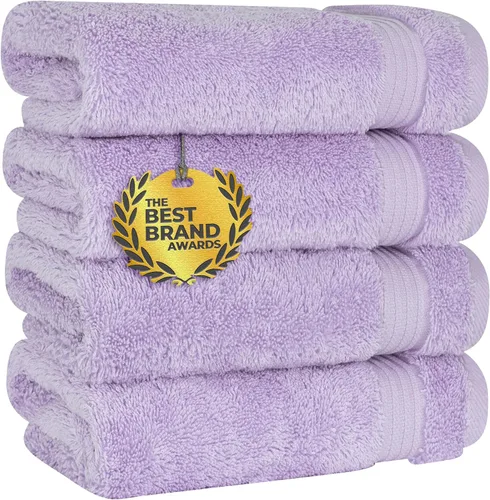 Miniatura 10 de Cotton Paradise - Juego de 4 toallas de mano para baño, 100% algodón turco, toallas suaves y absorbentes para la cara, toallas de mano color gris