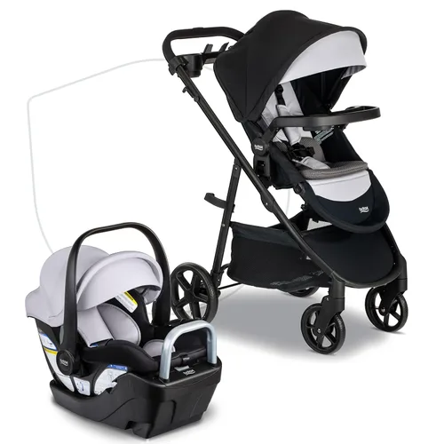 Miniatura 12 de Britax Willow Brook S+ Sistema de viaje para bebé, asiento de automóvil infantil y cochecito combinado con Base Alpine, tecnología ClickTight, Ónix