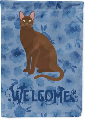 Miniatura 17 de Caroline's Treasures CK5047CHF Ojos Azules - Bandera de bienvenida con diseño de gato para casa de porche, grande, para colgar en la pared