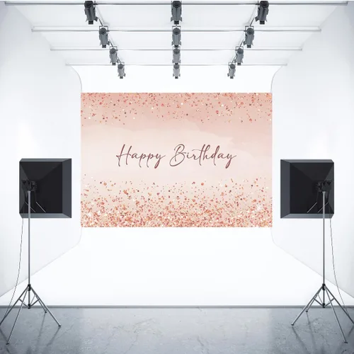 Miniatura 4 de Telón de fondo rosa de 7 x 5 pies, con purpurina rosa, puntos brillantes, oro rosa, para niña, cumpleaños, fotografía, fondo dulce para mujeres