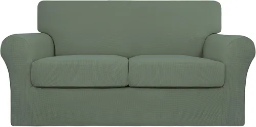 Miniatura 22 de Easy-Going - 4 piezas de funda elástica para sofá de gran tamaño para perros, lavable, para 3 cojines separados, protector de muebles elástico