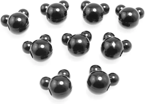 Miniatura 3 de 150 piezas de 0.591 in DIY pulsera collar joyería hecho a mano artesanía fabricación Mickey Mouse cabeza cuentas acrílicas agujero grande pastel