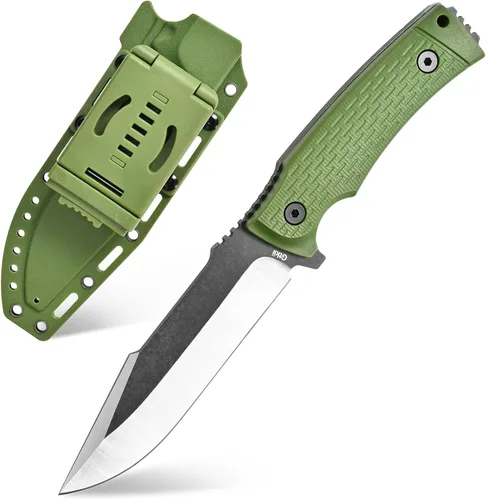 Gtkii GTK3 cuchillo de hoja fija con hoja de acero AUS-8, mango de nylon y fibra de vidrio, cuchillo de espiga completa, herramientas EDC para