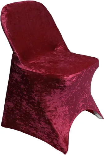 Miniatura 8 de YOUR CHAIR COVERS - Funda para silla plegable de terciopelo y elastano - Blush, funda de cojín tapizada plegable y elástica para silla tapizada
