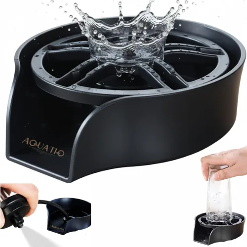 Enjuagadora de vidrio 2 en 1 para fregadero de cocina, limpiador de vasos de acero inoxidable, lavadora de botellas de encimera, accesorios para