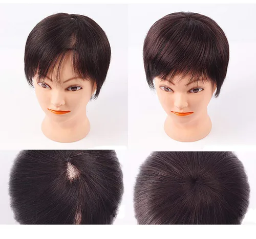 Miniatura 4 de Clip en la parte superior giratoria de repuesto para el cabello de 360 grados, base redonda de 8 pulgadas, color negro