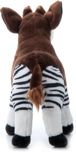 Miniatura 3 de The Petting Zoo Peluche africano de Okapi, regalos para niños, animales salvajes del zoológico Onez, juguete de peluche africano Okapi de 12 pulgadas