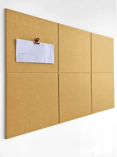 Miniatura 17 de Tabla de corcho alternativa de 24 x 36 pulgadas, paquete de 6 azulejos de pared de fieltro con pestañas adhesivas extraíbles seguras, tableros