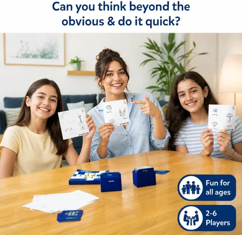 Miniatura 6 de Skillmatics Juego de cartas y mesa: no puede ser, diversión de ritmo rápido, divertido juego de dibujo, perfecto para familias, fiestas y noches