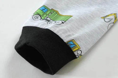 Miniatura 6 de Little Hand Pijamas de algodón para niños pequeños, conjunto de pijamas de manga larga para excavadora