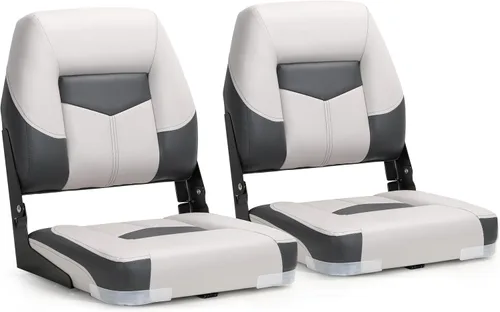 Miniatura 14 de NORTHCAPTAIN T1 Deluxe Asiento plegable para barco con respaldo bajo, tornillos de acero inoxidable incluidos