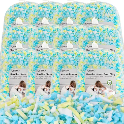 Miniatura 28 de Relleno de espuma viscoelástica de gel triturado de 2.48 libras, cómodo y suave, para almohada refrescante, puf, cama de perro, cojín de sofá