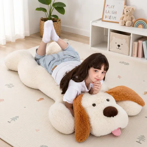 Miniatura 2 de MorisMos Animales de Peluche de Perro Gigante, Perro de Peluche Grande de 51 Pulgadas, Almohada Suave de Cachorro Grande, Regalos para Niños
