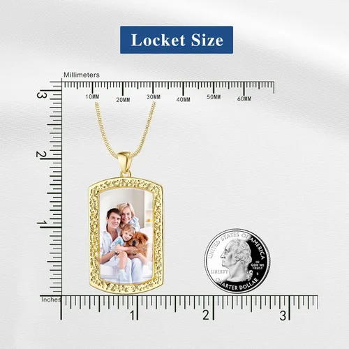 Miniatura 4 de Fanery sue Collar personalizado con etiqueta de perro para hombres y mujeres, collar conmemorativo con imagen, colgante grabado con foto