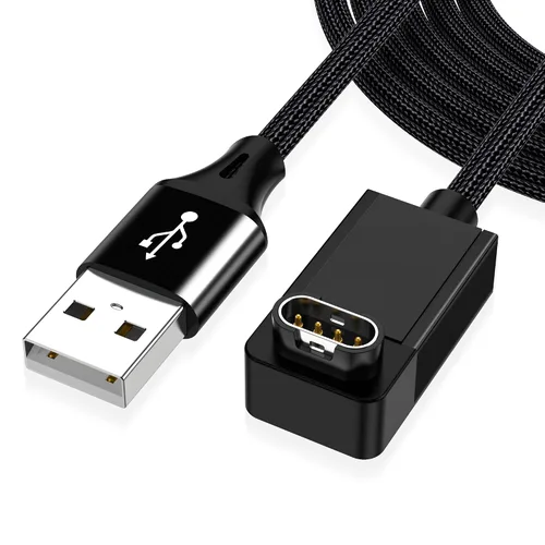 AGVEE Cargador de 1.5 pies para Garmin Watch, cable de carga en forma de L para Fenix, Forerunner, Vivoactive, Instinct, Venu, Tactix, Approach, D2,