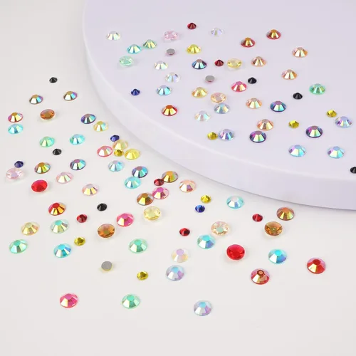 Miniatura 3 de Diamantes de imitación de resina con parte trasera plana para arte de uñas, 10000 unidades de diamantes de imitación transparentes de 0.079 pulgadas