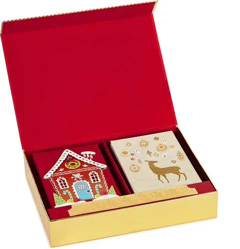 Miniatura 3 de Hallmark - Juego de 24 tarjetas navideñas hechas a mano en caja (conjunto de 24 tarjetas de felicitación especiales para las fiestas y sobres)