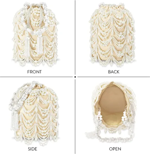Miniatura 4 de Aheli Indian Potli Bags Gift for Women Evening Bag Clutch Ethnic Bride Purse with Drawstring