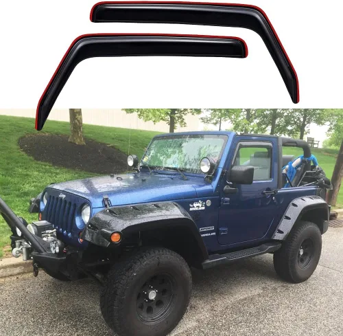 Miniatura 10 de 94117 Deflector de ventilación de viento para ventana lateral, 4 unidades de protector de lluvia de humo oscuro para Jeep Commander 2006-2010
