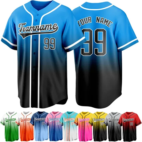 Miniatura 23 de Custom Baseball Jersey Personalized Short Sleeve Team Sport Uniform Baseball Shirt for Men Women Youth Boy