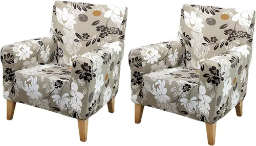 Miniatura 27 de FUANGUI Funda para Sillón de Banquete con Brazos Fundas para Sillas Elásticas Funda para Sillón Club Funda Suave para Sillón Sofá Cubiertas 03