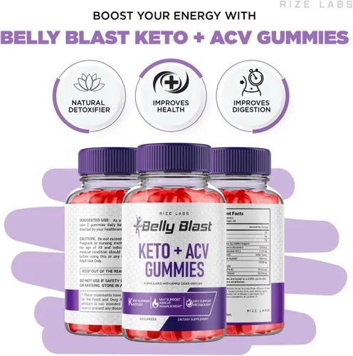 Miniatura 5 de rize labs Paquete de 2 gomitas Belly Blast Keto + ACV, gomitas Belly Blaster para perder peso, reseñas de gomitas Keto ACV, gomitas Keto + ACV