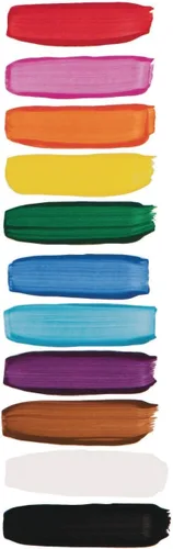 Miniatura 2 de S&S Worldwide Pintura líquida a granel de témpera líquida, juego de 12 en 11 colores brillantes, botellas abatibles de 8 onzas, ideal para artes