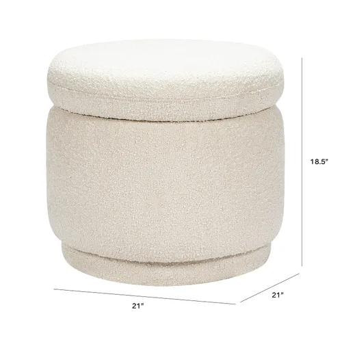 Miniatura 3 de Babyletto Enoki - Otomana de almacenamiento en ramo de marfil, oro Greenguard y certificado CertiPUR-US