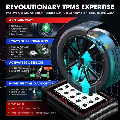 Miniatura 5 de Autel Scanner MaxiPRO MP900TS, 2026 8 pulgadas MP900-TS Top TPMS y ECU C0ding como MS906 Pro-TS, hasta de MaxiSYS MS906 PRO MP900BT MK900TS