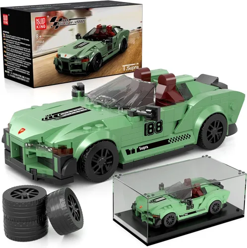 Miniatura 7 de Mould King Super Sports - Juego de construcción de autos deportivos con vitrina, 332 piezas de juguete de construcción para niños y adultos, kit