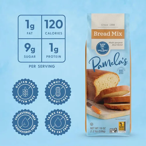 Miniatura 3 de Pamela's Products Sin gluten, mezcla de pan, 19 onzas (paquete de 6)