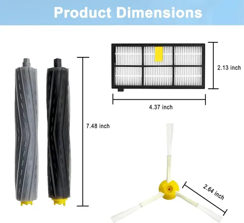 Miniatura 6 de Paquete de 14 piezas de repuesto Roomba 800 900 Series para irobot Roomba 805 960 860 861 866 870 880 890 900 960 980 981 985 Robot Aspiradora, 2
