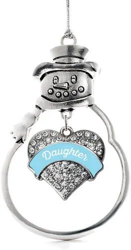 Miniatura 176 de Inspired Silver - Big Sis - Adorno de Navidad plateado - Adorno de árbol de Navidad con dije de corazón con circonita cúbica - Decoración colgante