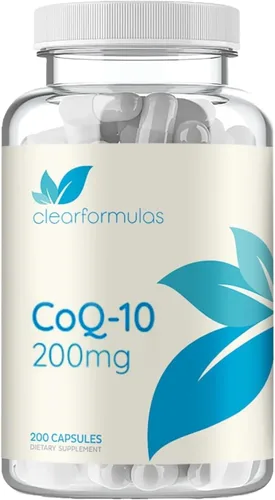 Miniatura 10 de Clear Formulas Absorción Rápida CoQ10 200mg - Coenzima Q10 200mg Potente antioxidante para la energía cardíaca y el envejecimiento - Cápsulas