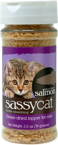 Miniatura 2 de Herbsmith Sassy Cat Kibble Seasoning – Conejo y pato liofilizado – Decoración de comida para gatos para los quisquillosos – Conejo y pato