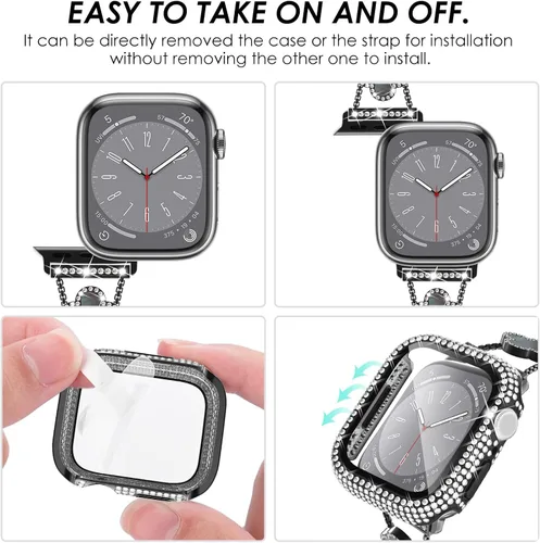 Miniatura 6 de KADES Compatible con Apple Watch Series 10 de 1.81 pulgadas/1.65 pulgadas, Series 9, 8, 7, 1.77 pulgadas, Series 6, 5, 4, SE de 1.73 y 1.57