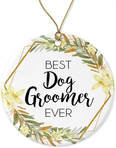 Adorno de Navidad para peluquero de perros, regalo de Navidad para peluquero de perros, el mejor peluquero de perros del mundo, el mejor peluquero