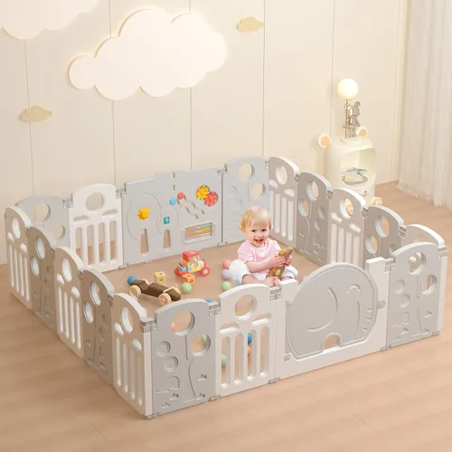 Miniatura 8 de LulliSpace Corralito para Bebés, para Niños y Niños Pequeños, Centro de Actividades para Niños, Patio de Juegos de Seguridad, Cerca para Bebés