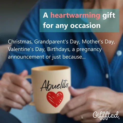 Miniatura 9 de Triple Gifffted Regalos para abuelos, tazas de café La Mejor Abuela y Abuelo en español, Latino Best Grandma and Grandpa, Regalo Dia Abuelita