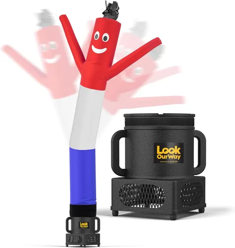 Miniatura 24 de LookOurWay Air Dancers Juego de Hombre de Tubo Inflable Mini - Tipo Inflable Ondulante Loco de 29" con Soplador para Publicidad de Escritorio - Verde