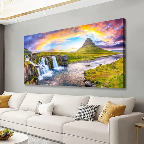 Miniatura 32 de Cuadros en Lienzo de Puesta de Sol en la Playa Arte de Pared para Sala de Estar Dormitorio Decoración de Pared, Impresiones de Arte de Pared