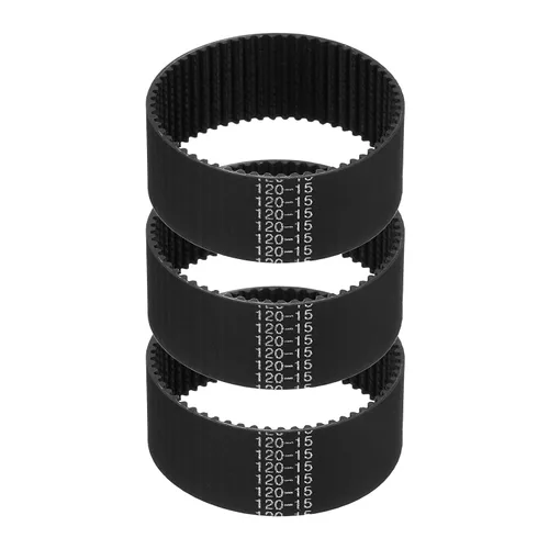 Miniatura 10 de MECCANIXITY 3.780 in GT-2 correa dentada, 5pcs 0.354 in ancho 0.079 in paso impresión 3D GT-2 correa dentada caucho de bucle cerrado, negro