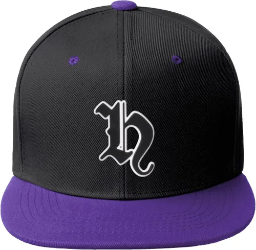 Miniatura 171 de Daxton Gorra clásica con visera de billete plano con letras del alfabeto inglés antiguo de la A a la Z
