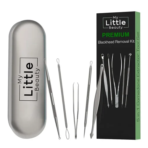 Kit de removedor de puntos negros - MY LITTLE BEAUTY - Juego de herramientas extractoras de Comedone - Elimina puntos negros, comedones y puntos