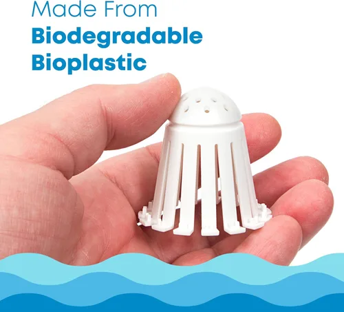 Miniatura 2 de TubShroom Toss 21 unidades Coladores de Drenaje Desechables para Tina - Atrapa Cabellos para Ducha y Bañera para Prevenir Desagües Obstruidos, Blanco