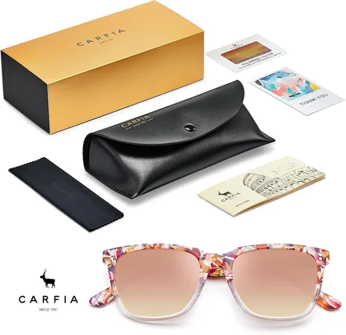 Miniatura 51 de Carfia Chic - Lentes de sol polarizados para mujer, protección UV400, marco de acetato pulido a mano