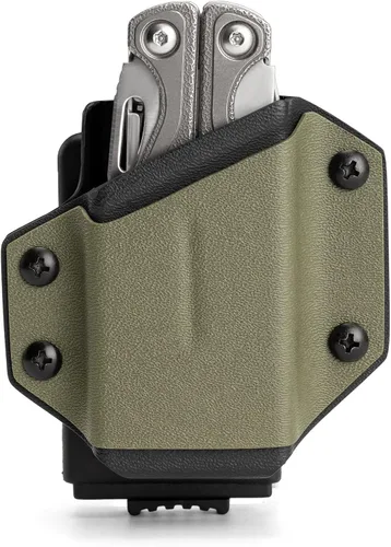 Miniatura 14 de TACTICAL GEEK TX1 - Funda multiherramienta EDC, funda ajustable con clip trasero para cinturón, multiherramienta no incluida (negro)