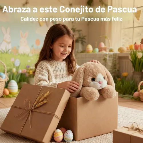 Miniatura 6 de Mewaii Animales de peluche con peso para adultos y niños, de 2 a 5 libras – 23 pulgadas de peluche de conejito calentable y refrigerable
